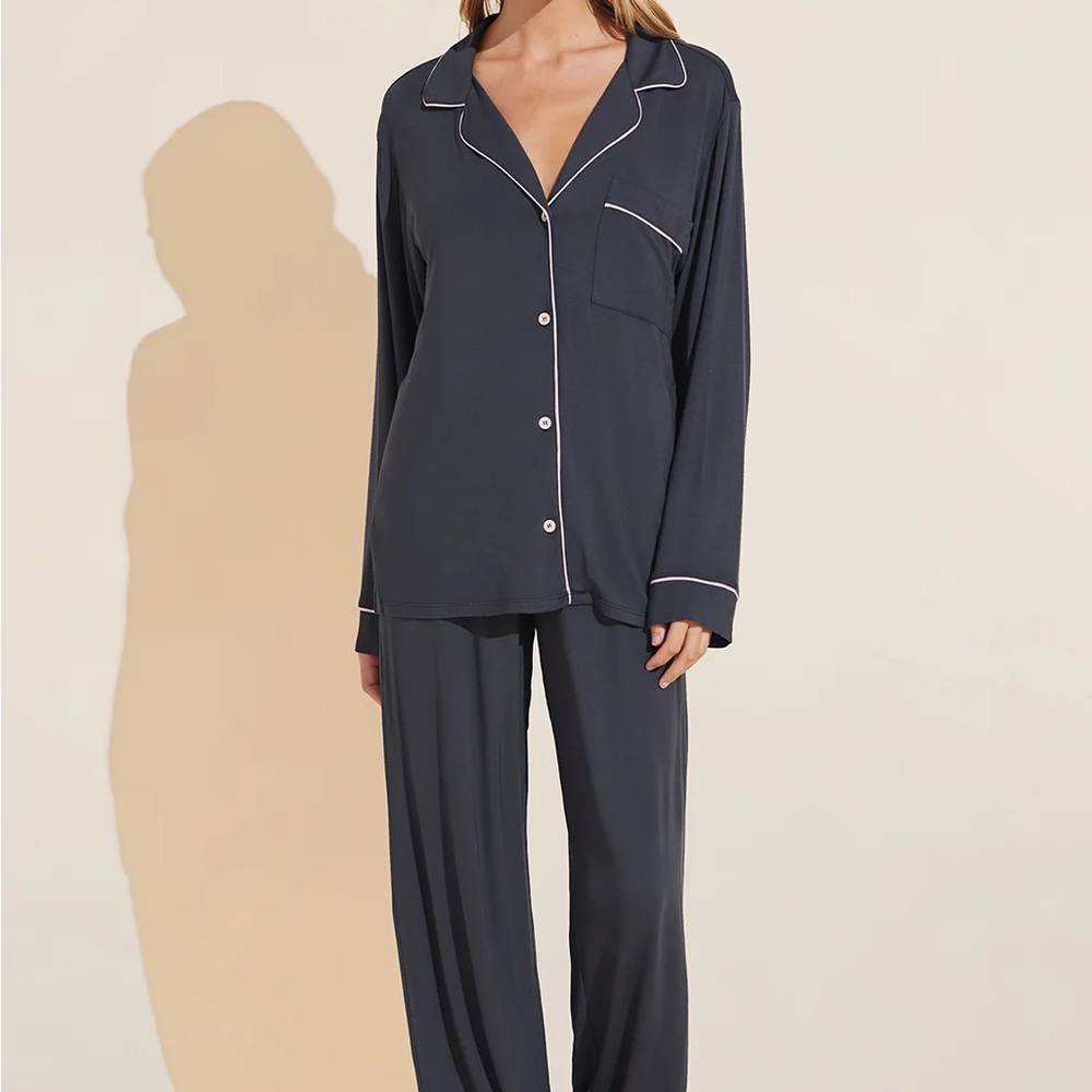 Women’s Eberjey Soft Modal Pajamas Long Sleeve and Long Pants Size Large